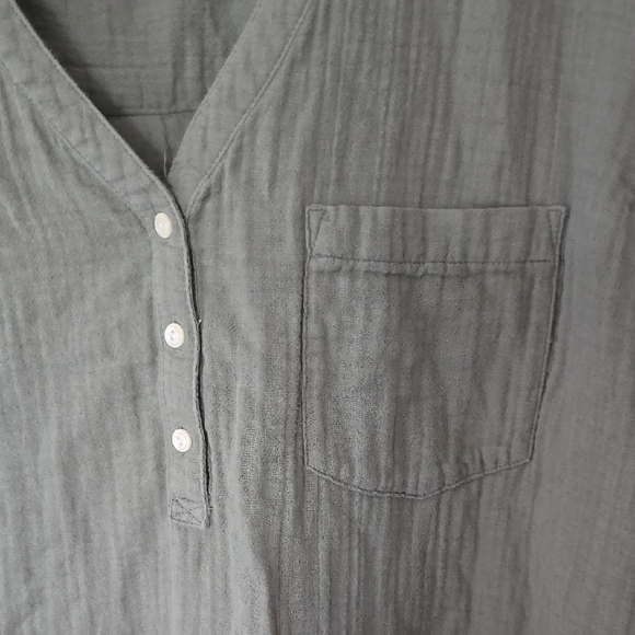 Caslon Green Mandarin Collar Tunic - Picture 3 of 8